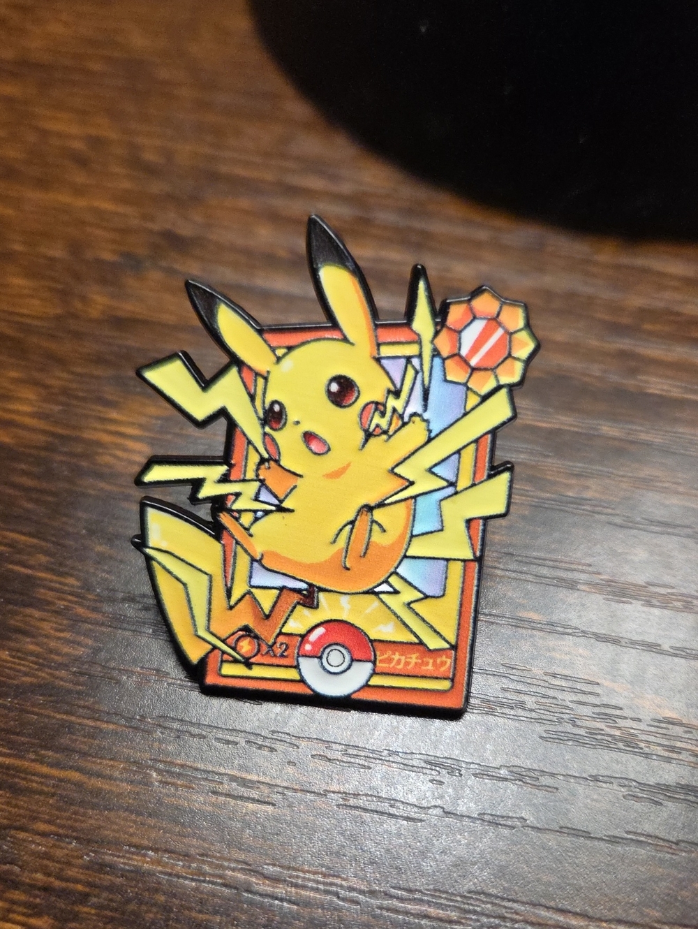 Pokemon Yellow & Black Pikachu Enamel Pin